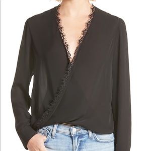 L’Agence Rosario Lace Trim Blouse